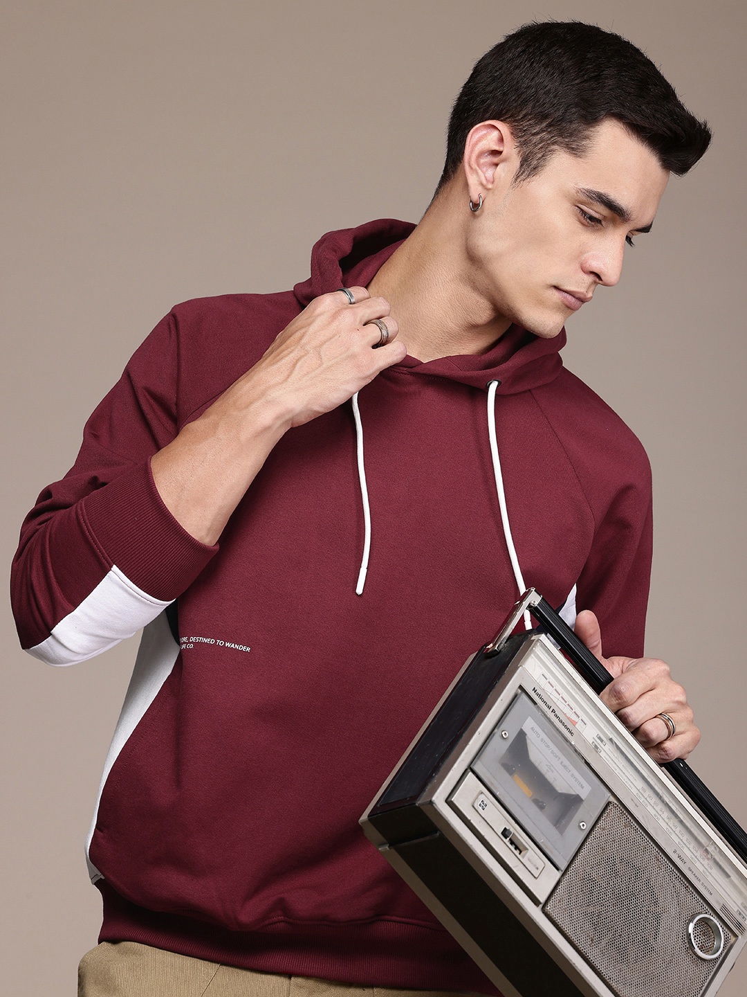 

The Roadster Life Co. Hooded Relaxed Fit Sweatshirt, Maroon