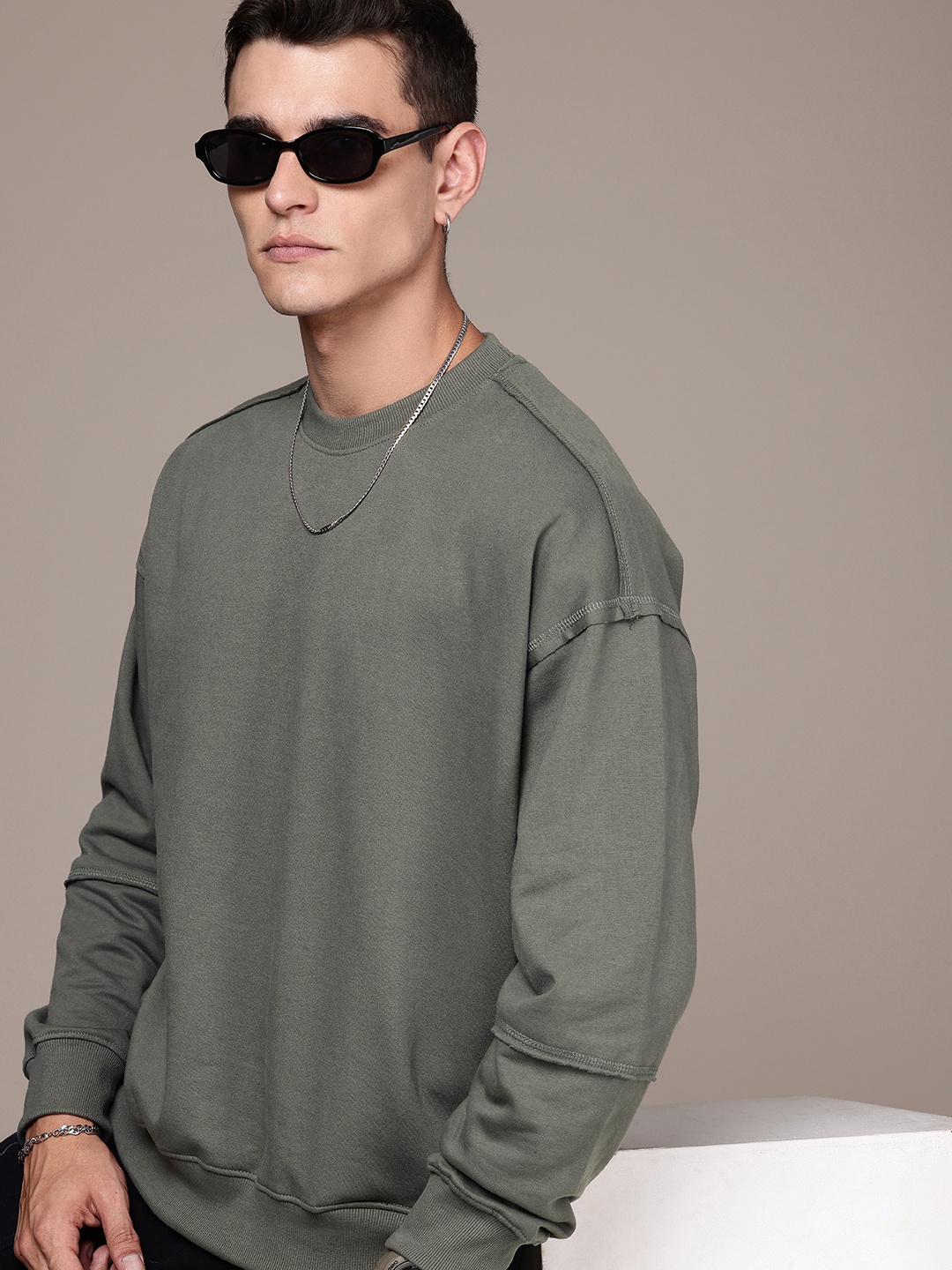 

The Roadster Life Co. Oversized Fit Sweatshirt, Olive