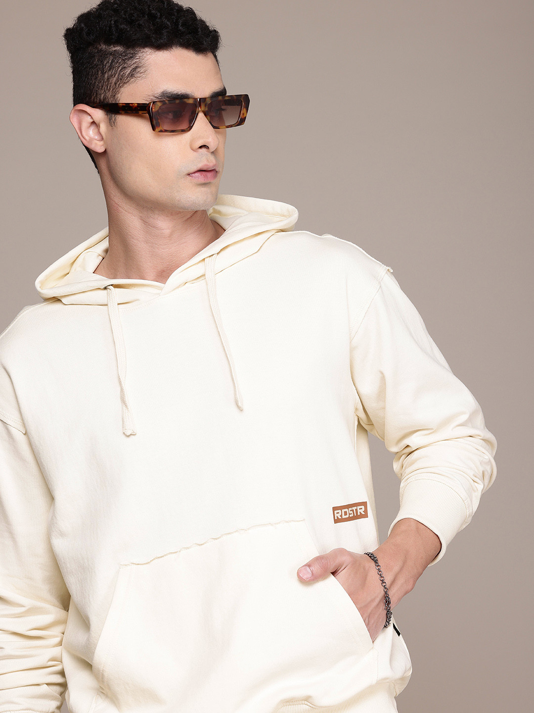 

The Roadster Life Co. Hooded Relaxed Fit Sweatshirt, Cream