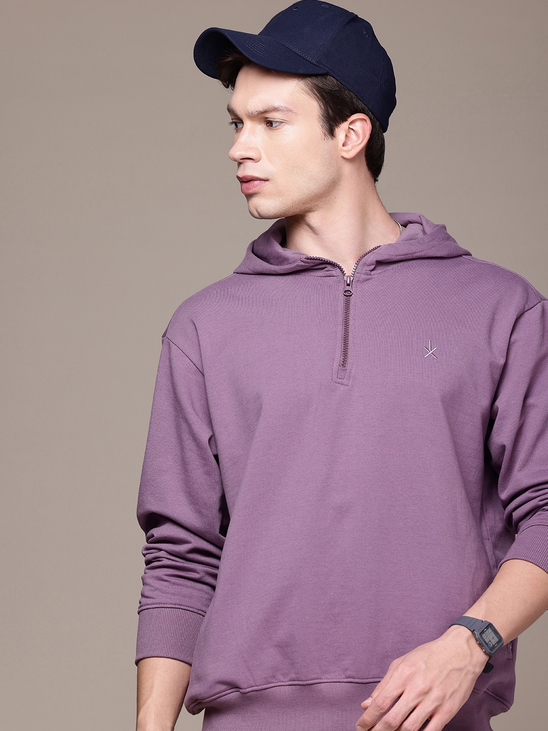 

The Roadster Life Co. Hooded Relaxed Fit Sweatshirt, Purple