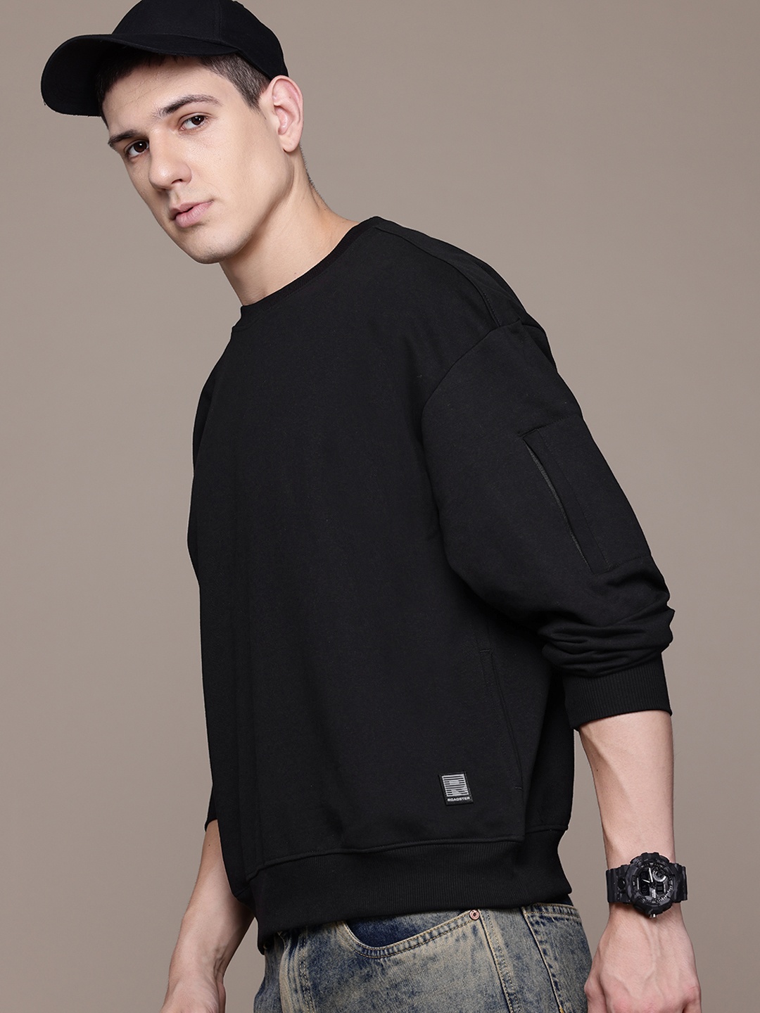 

The Roadster Lifestyle Co. Relaxed Fit Hooded Sweatshirt, Black