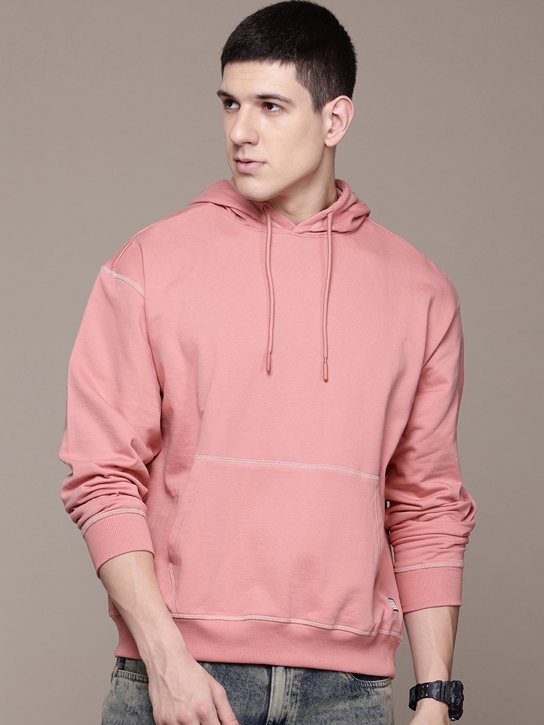

The Roadster Lifestyle Co. Relaxed Fit Hooded Sweatshirt, Peach