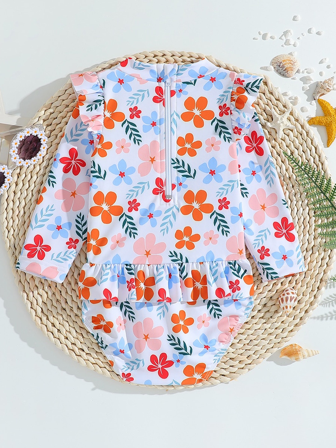 

StyleCast x Revolte Girls Printed Long Sleeve Bodysuit, Blue
