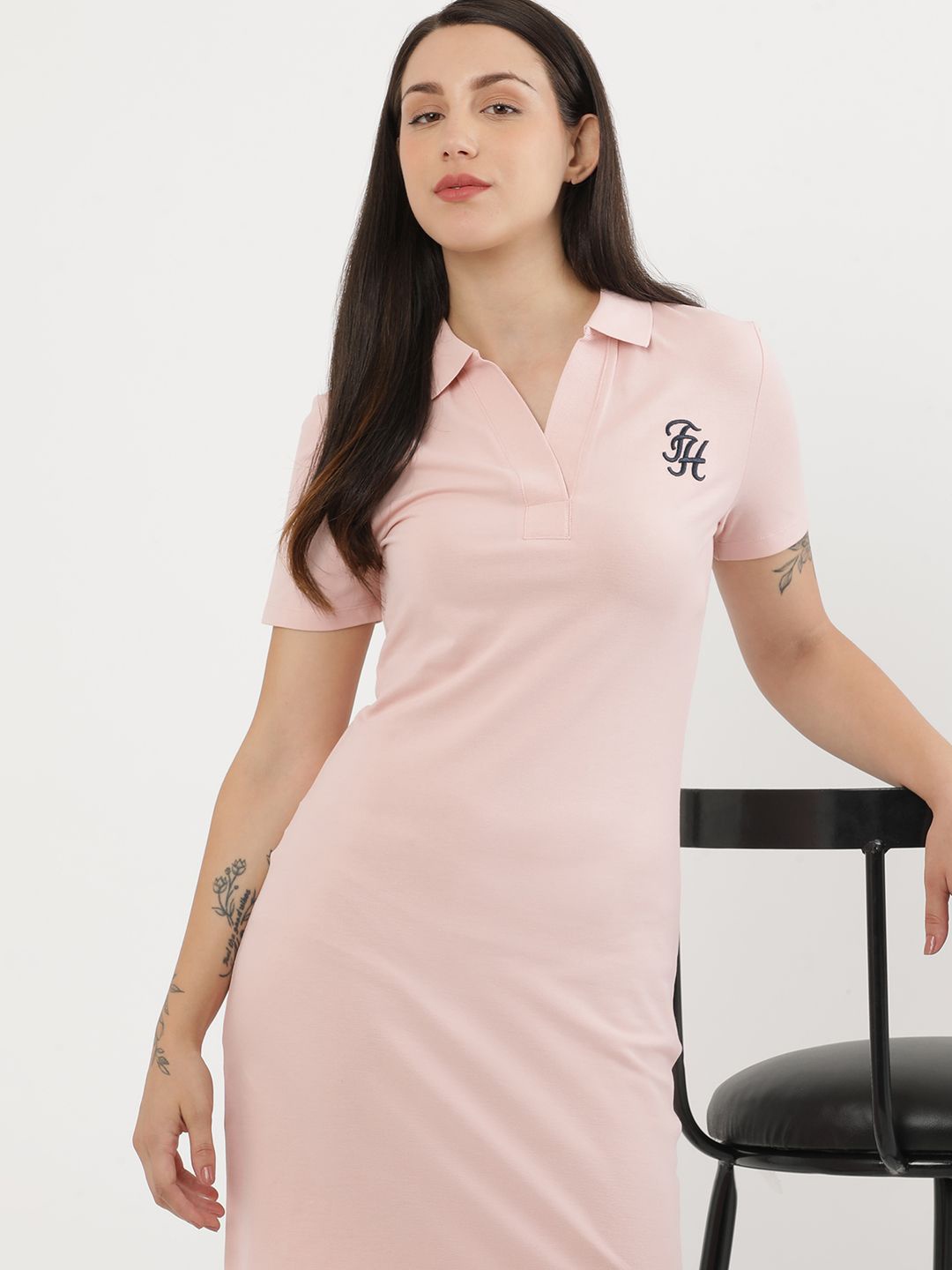 

Tommy Hilfiger Women T-shirt Midi Dress, Pink