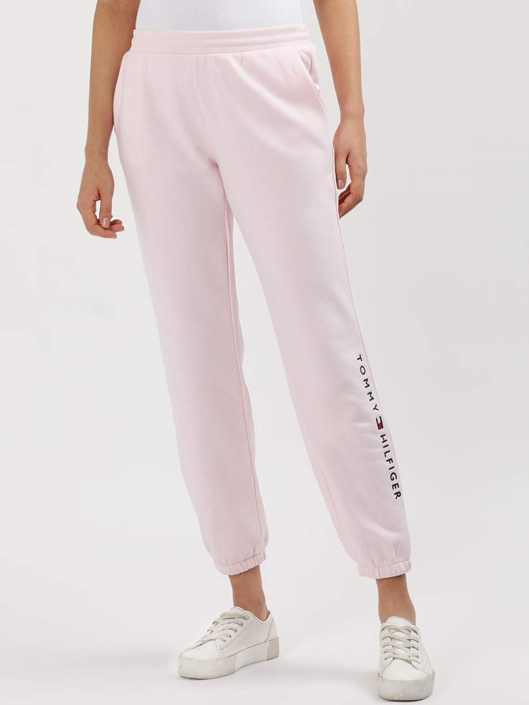 

Tommy Hilfiger Women Solid Joggers, Pink