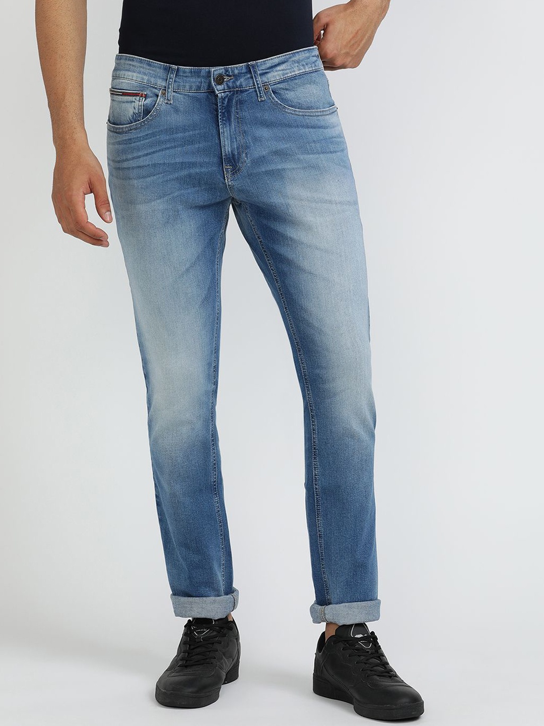 

Tommy Hilfiger Men Slim Fit Heavy Fade Jeans, Blue