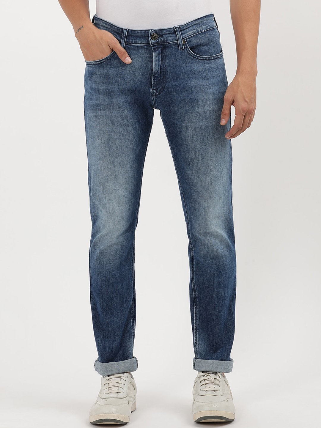 

Tommy Hilfiger Men Slim Fit Heavy Fade Jeans, Blue