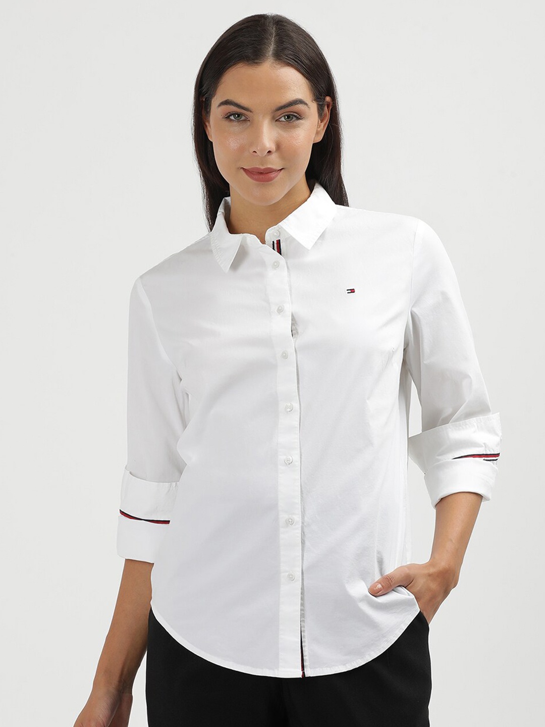 

Tommy Hilfiger Women Opaque Casual Shirt, White