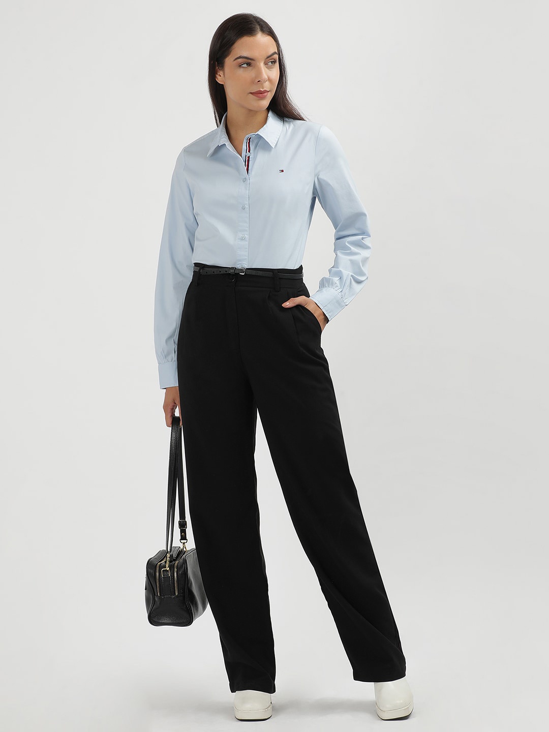

Tommy Hilfiger Women Opaque Casual Shirt, Blue