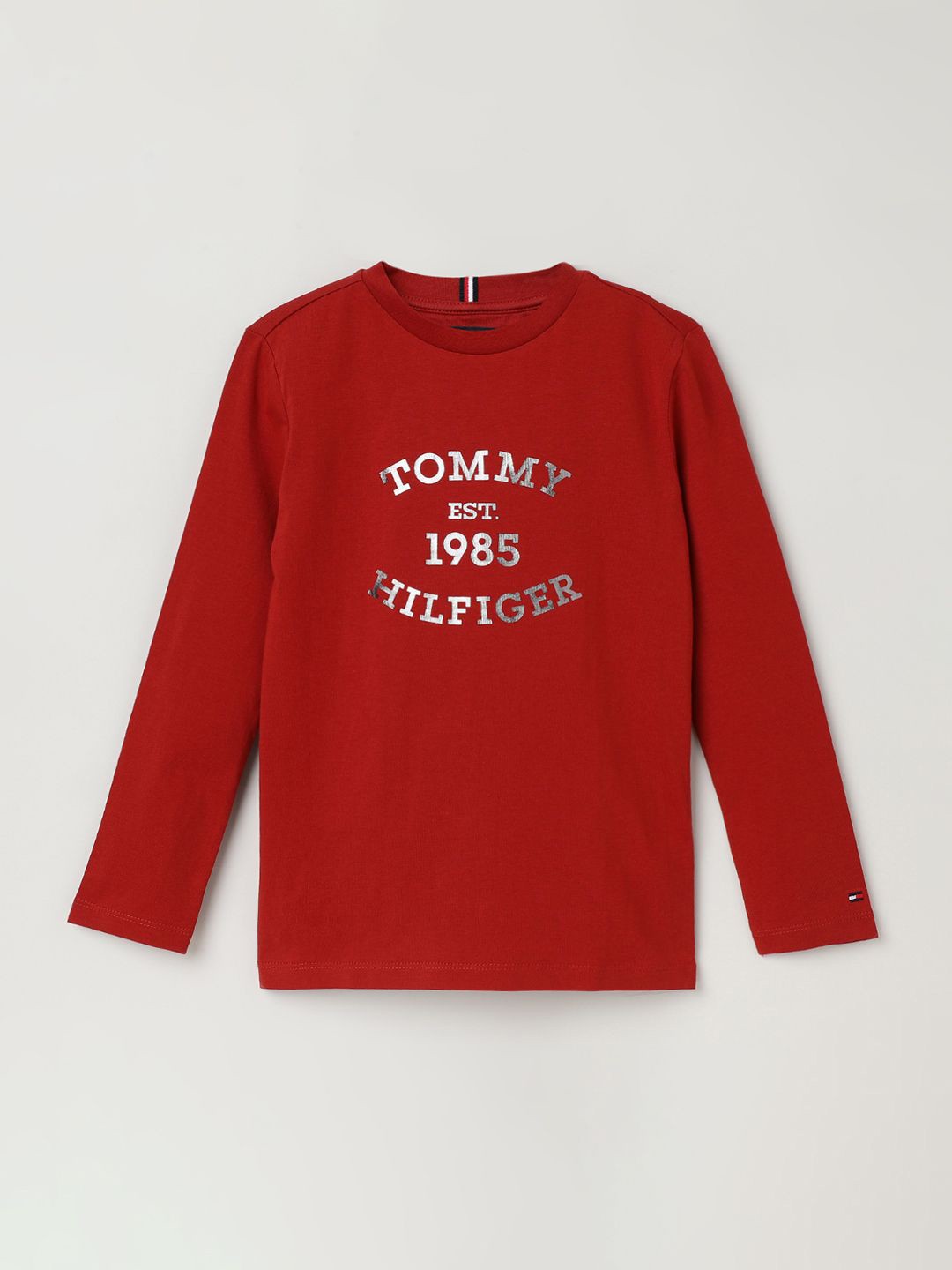 

Tommy Hilfiger Boys Typography Printed T-shirt, Red