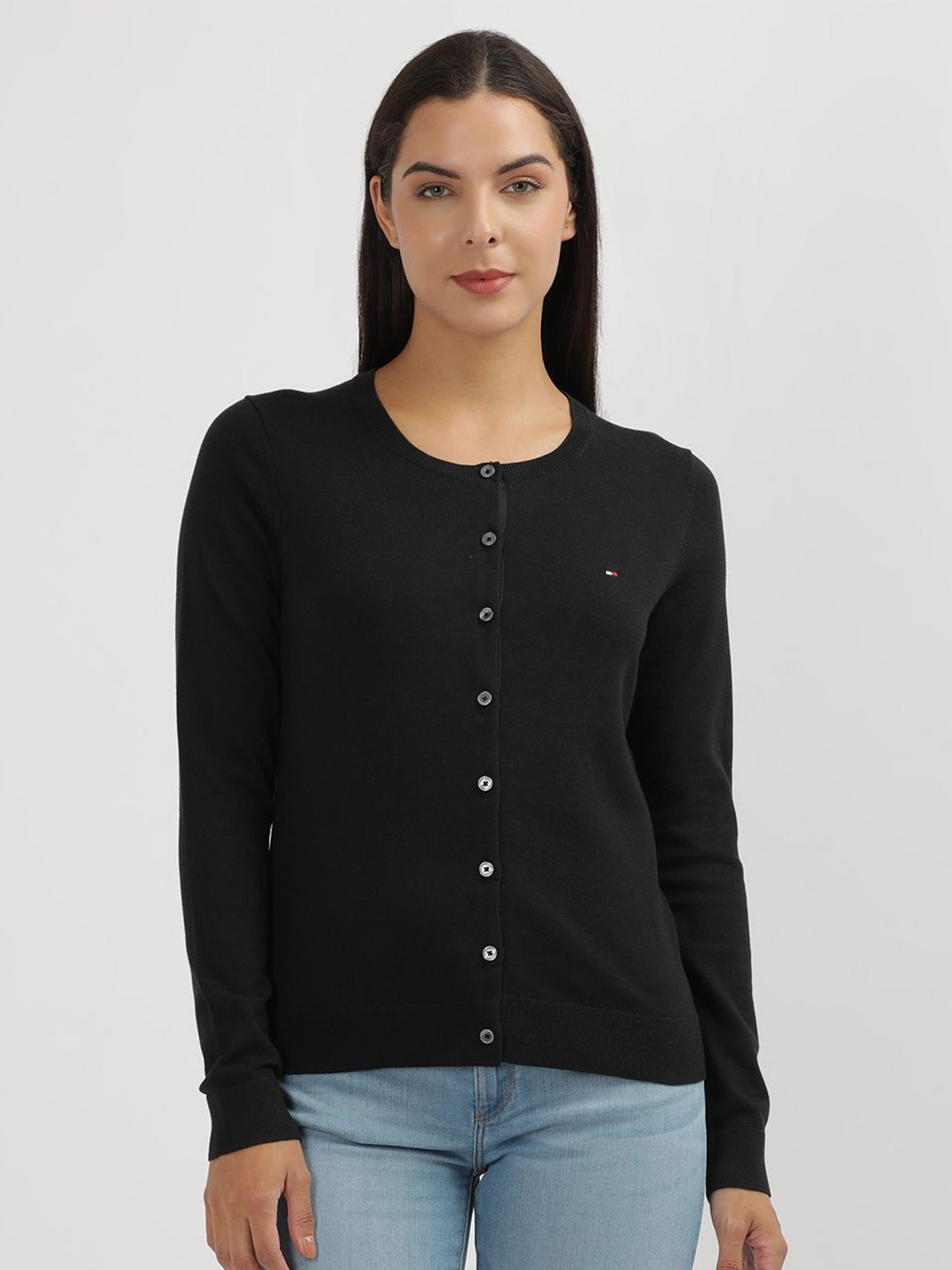 

Tommy Hilfiger Women Solid Cardigan Sweaters, Black