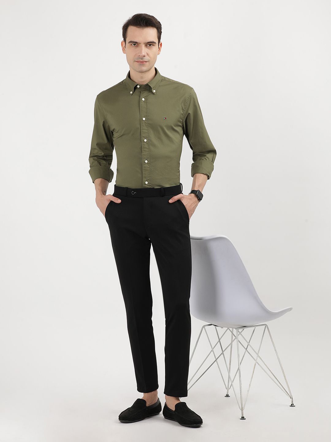 

Tommy Hilfiger Men Opaque Casual Shirt, Green