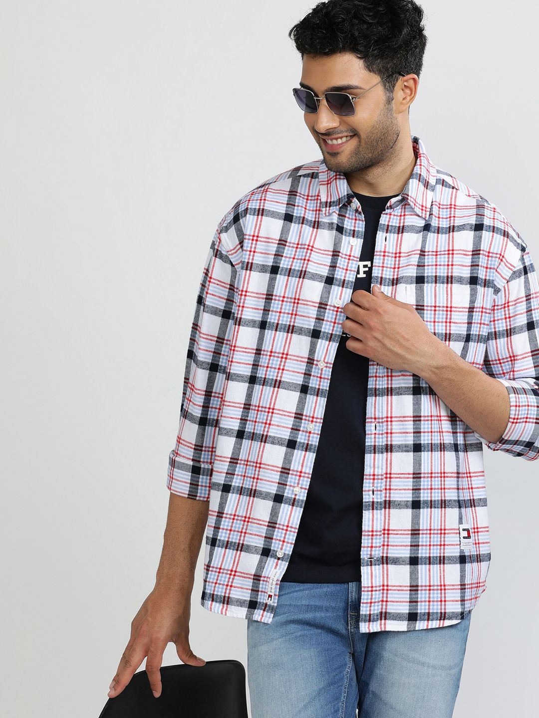 

Tommy Hilfiger Men Tartan Checks Opaque Casual Shirt, White