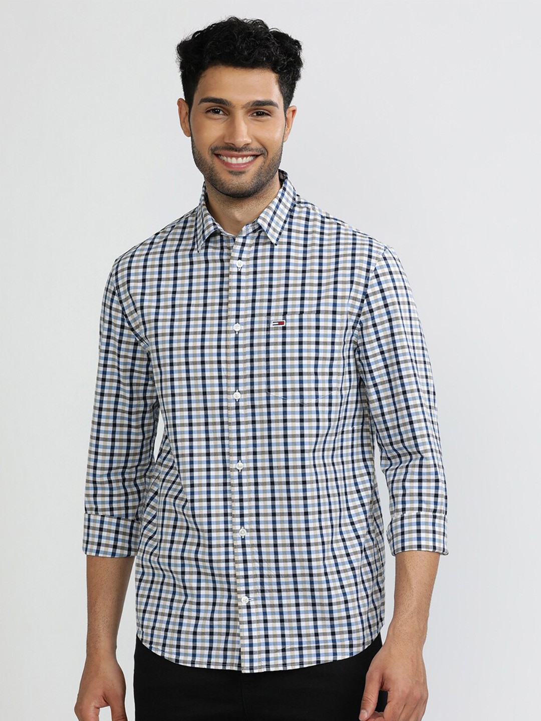 

Tommy Hilfiger Men Tartan Checks Opaque Casual Shirt, White