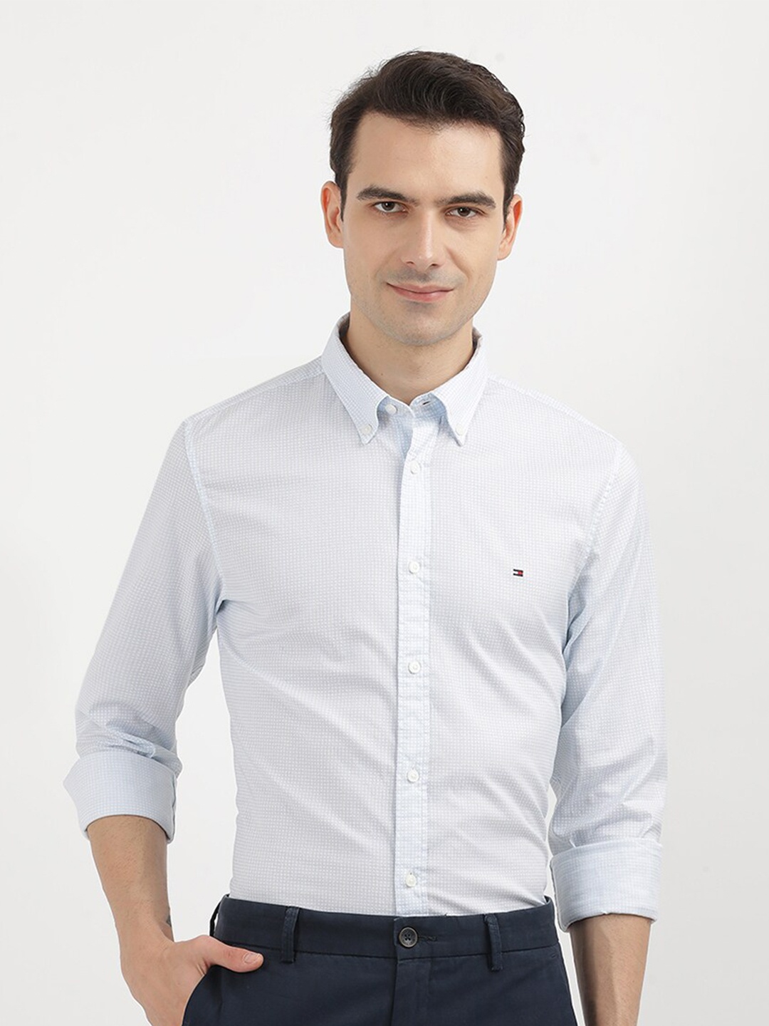 

Tommy Hilfiger Men Opaque Casual Shirt, White