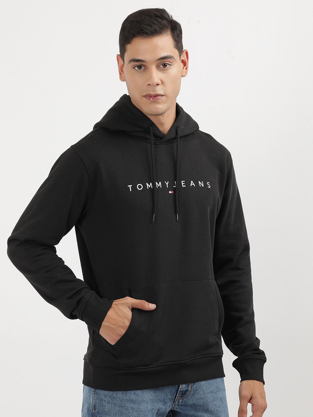 

Tommy Hilfiger Men Printed Hooded Sweatshirt, Black