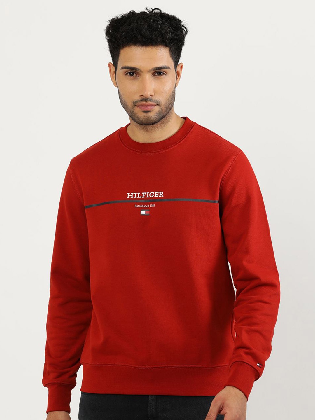 

Tommy Hilfiger Men Pullover Sweatshirt, Red