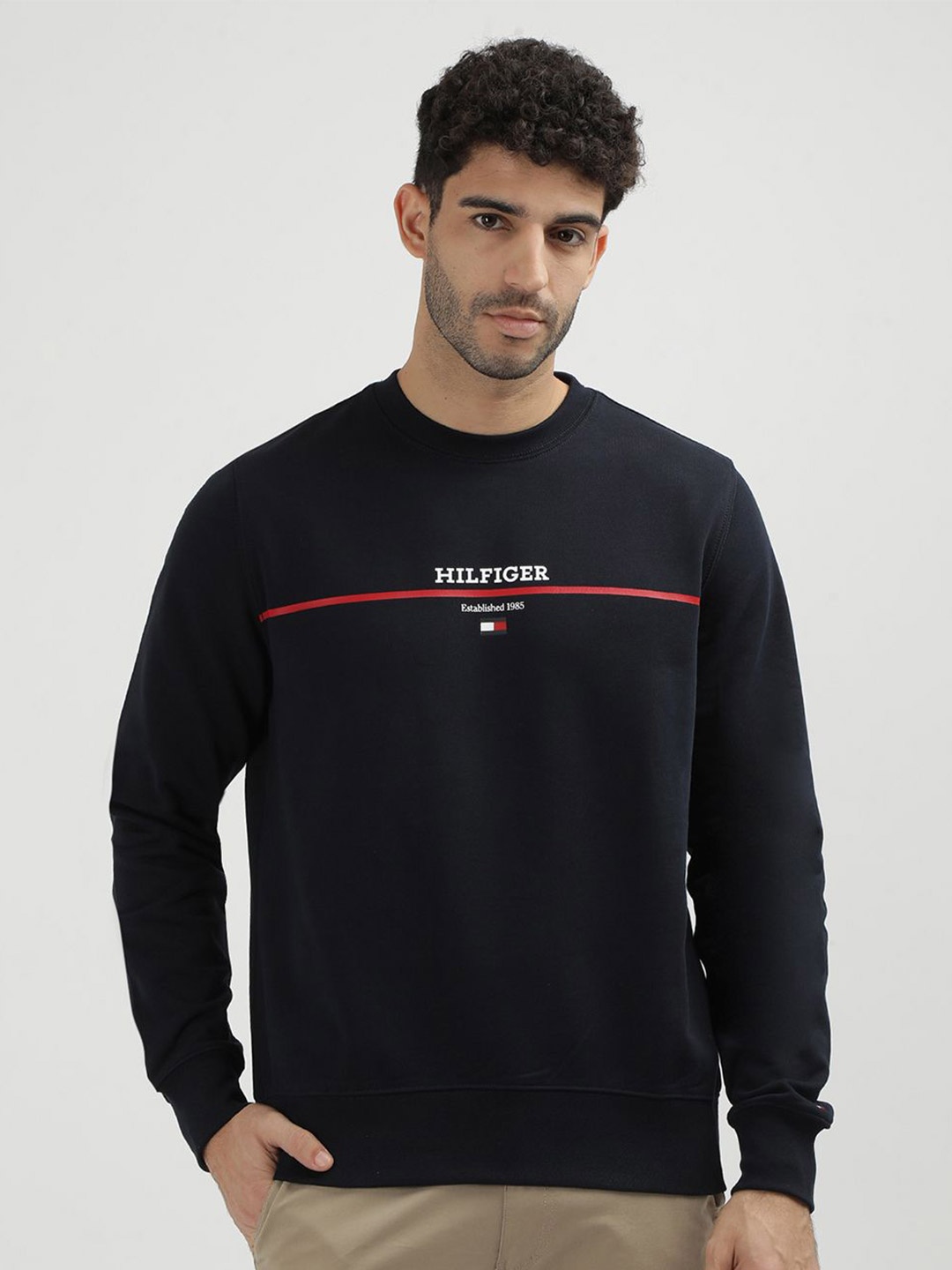 

Tommy Hilfiger Men Typography Sweatshirt, Blue