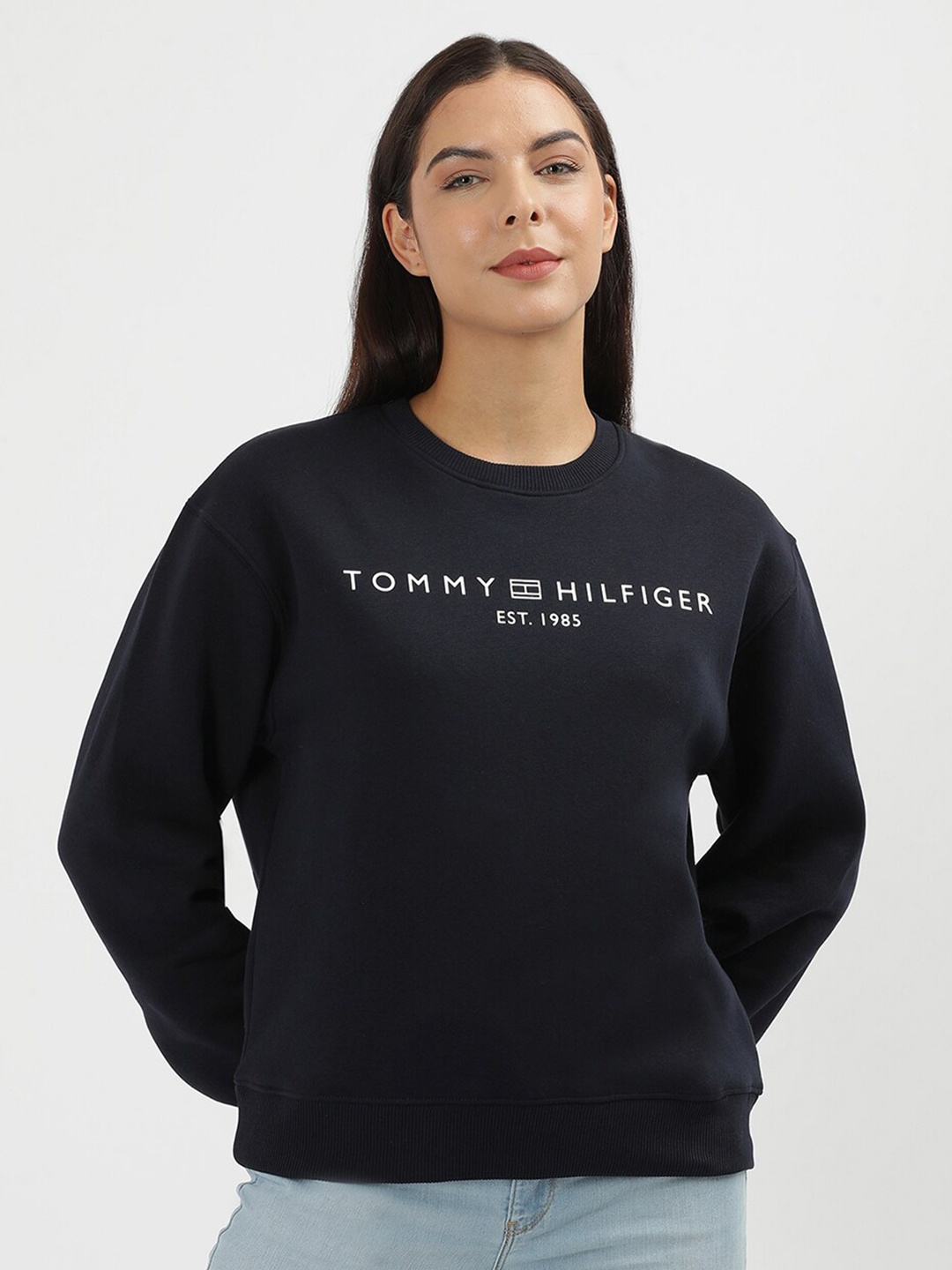 

Tommy Hilfiger Women Alphanumeric Printed Sweatshirt, White