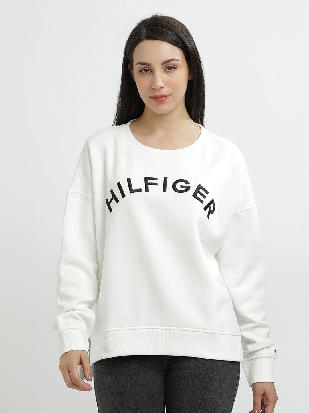 

Tommy Hilfiger Women Alphanumeric Printed Sweatshirt, White