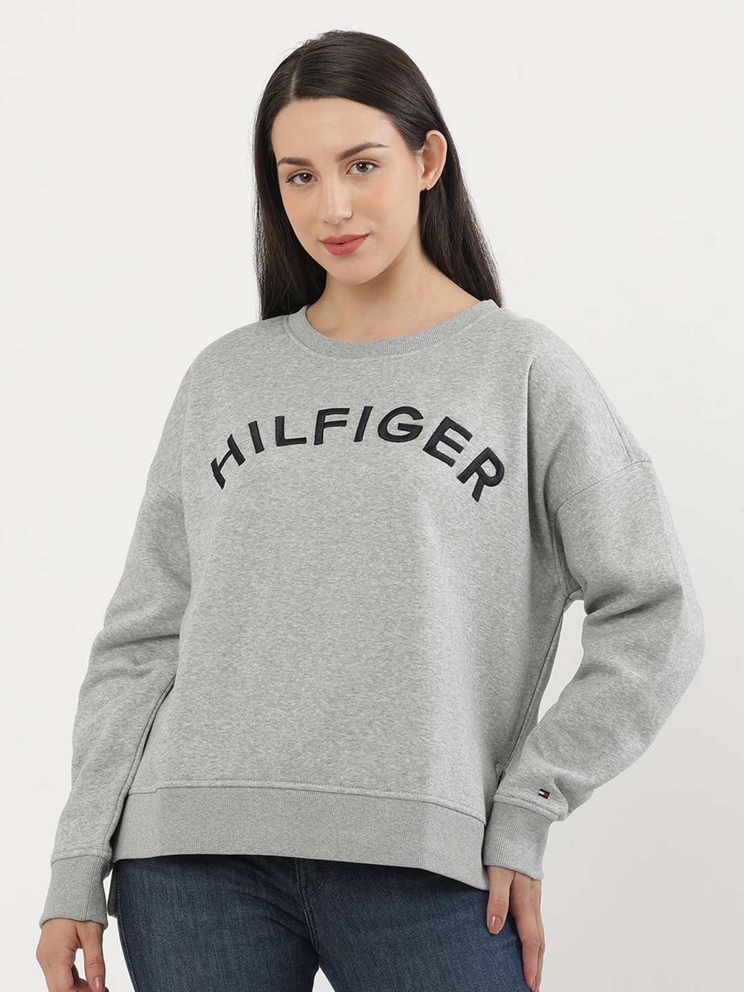 

Tommy Hilfiger Women Printed Sweatshirt, Grey