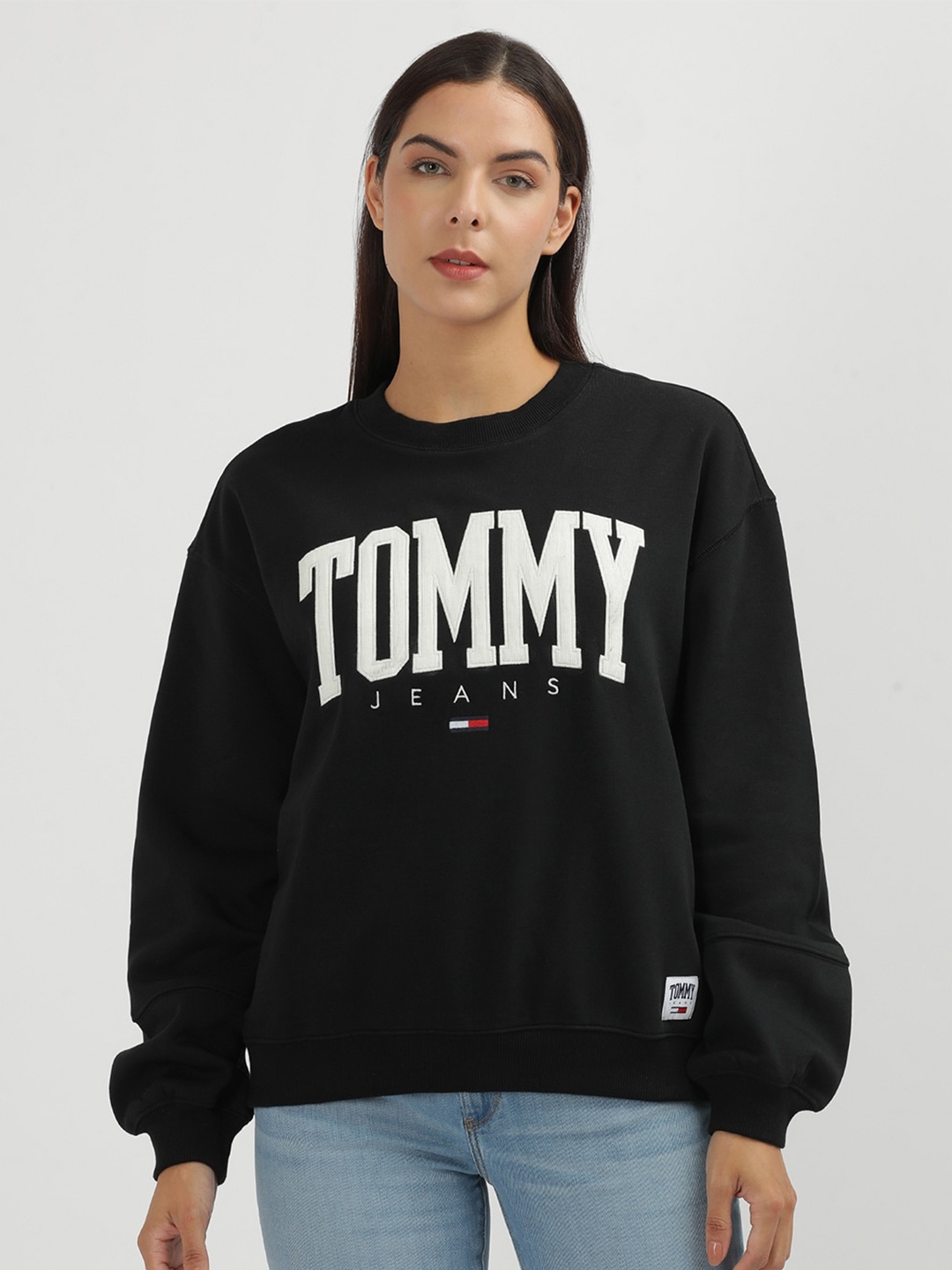 

Tommy Hilfiger Women Printed Sweatshirt, Black