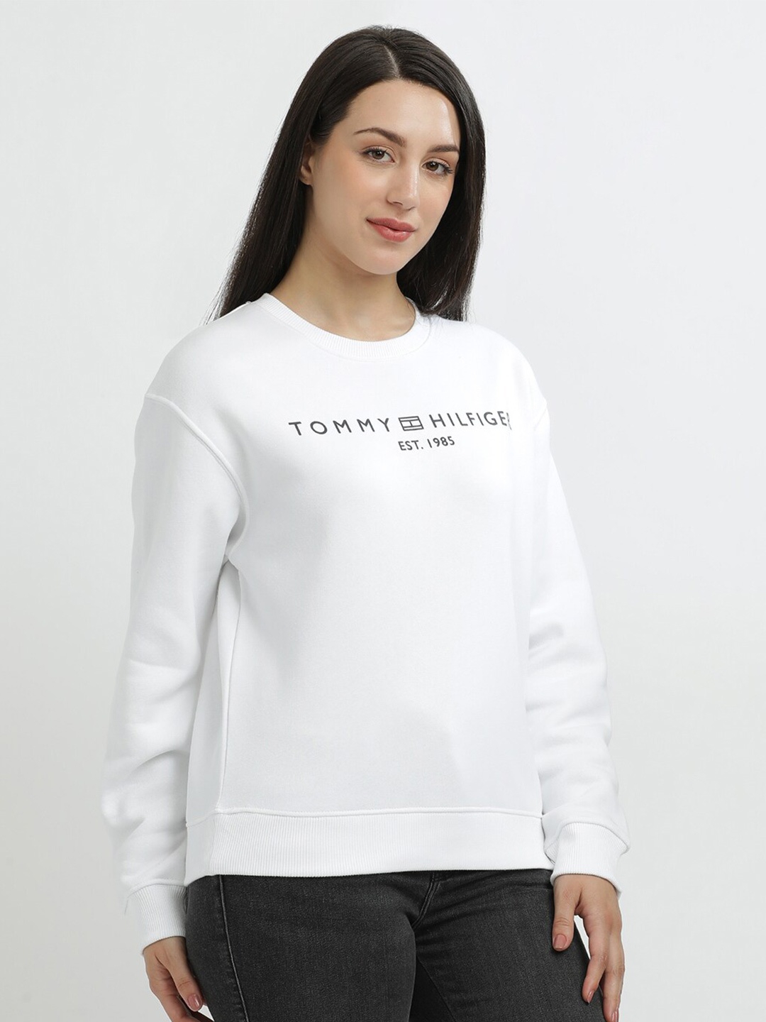 

Tommy Hilfiger Women Printed Sweatshirt, White