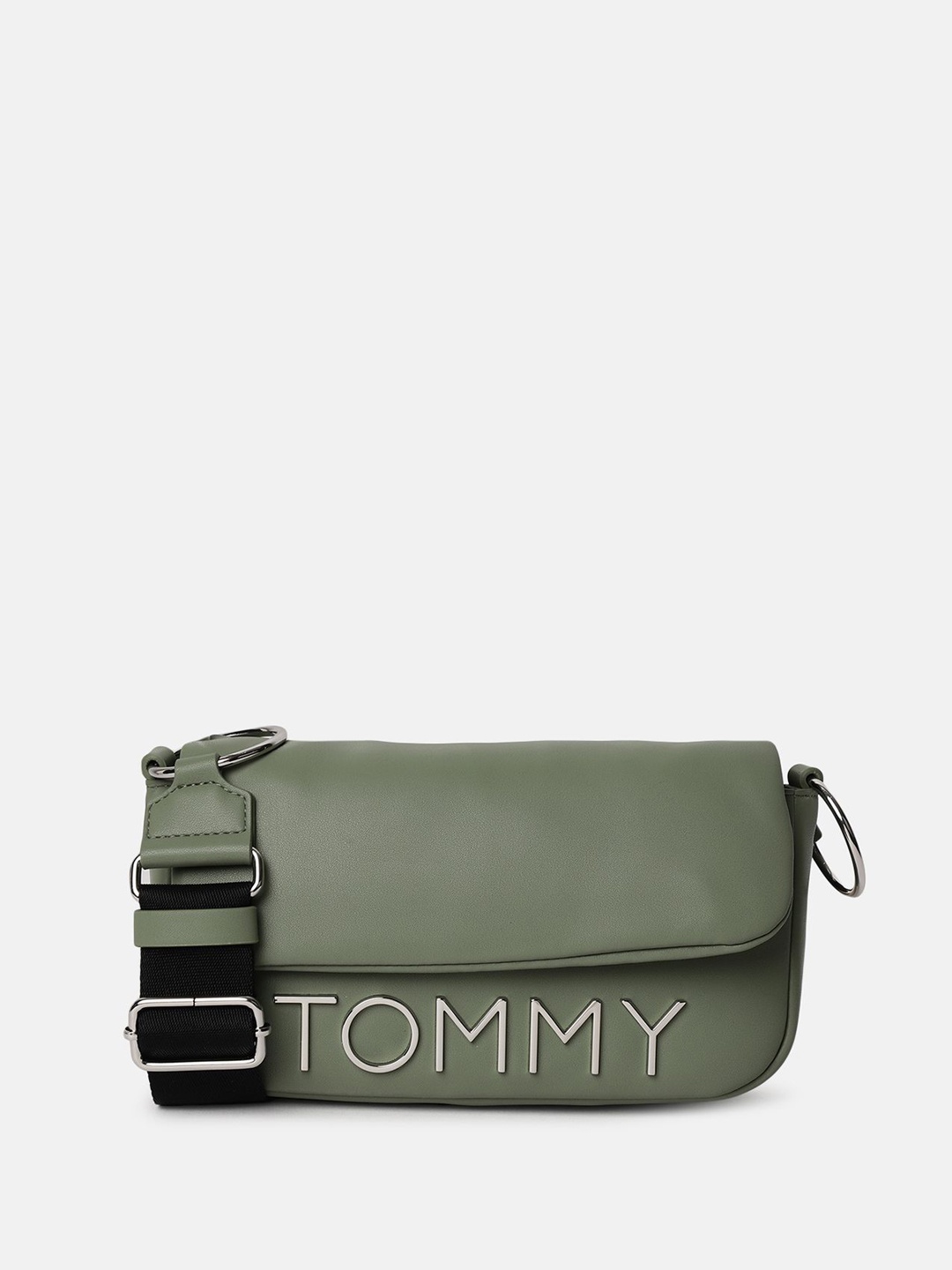 

Tommy Hilfiger Women Solid Bowling Sling Bag, Green