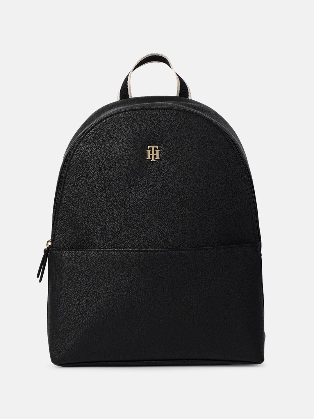 

Tommy Hilfiger Structured Shoulder Bag with Cut Work, Black