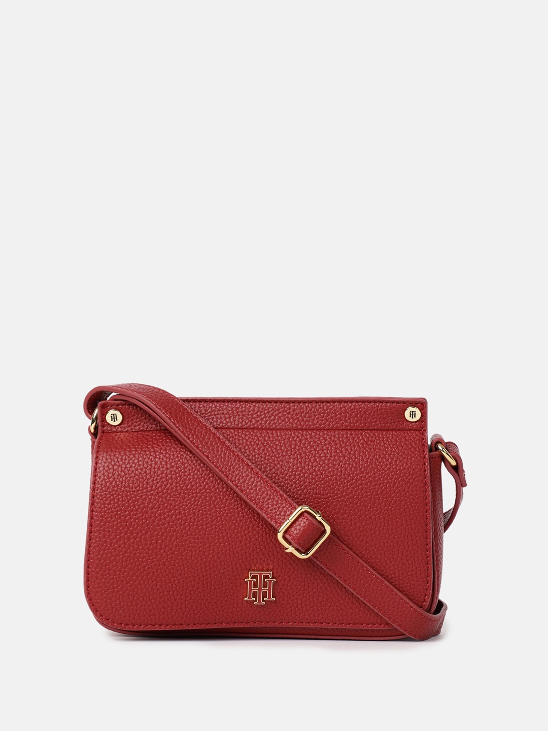 

Tommy Hilfiger Women Structured Sling Bag with Quilted, Red