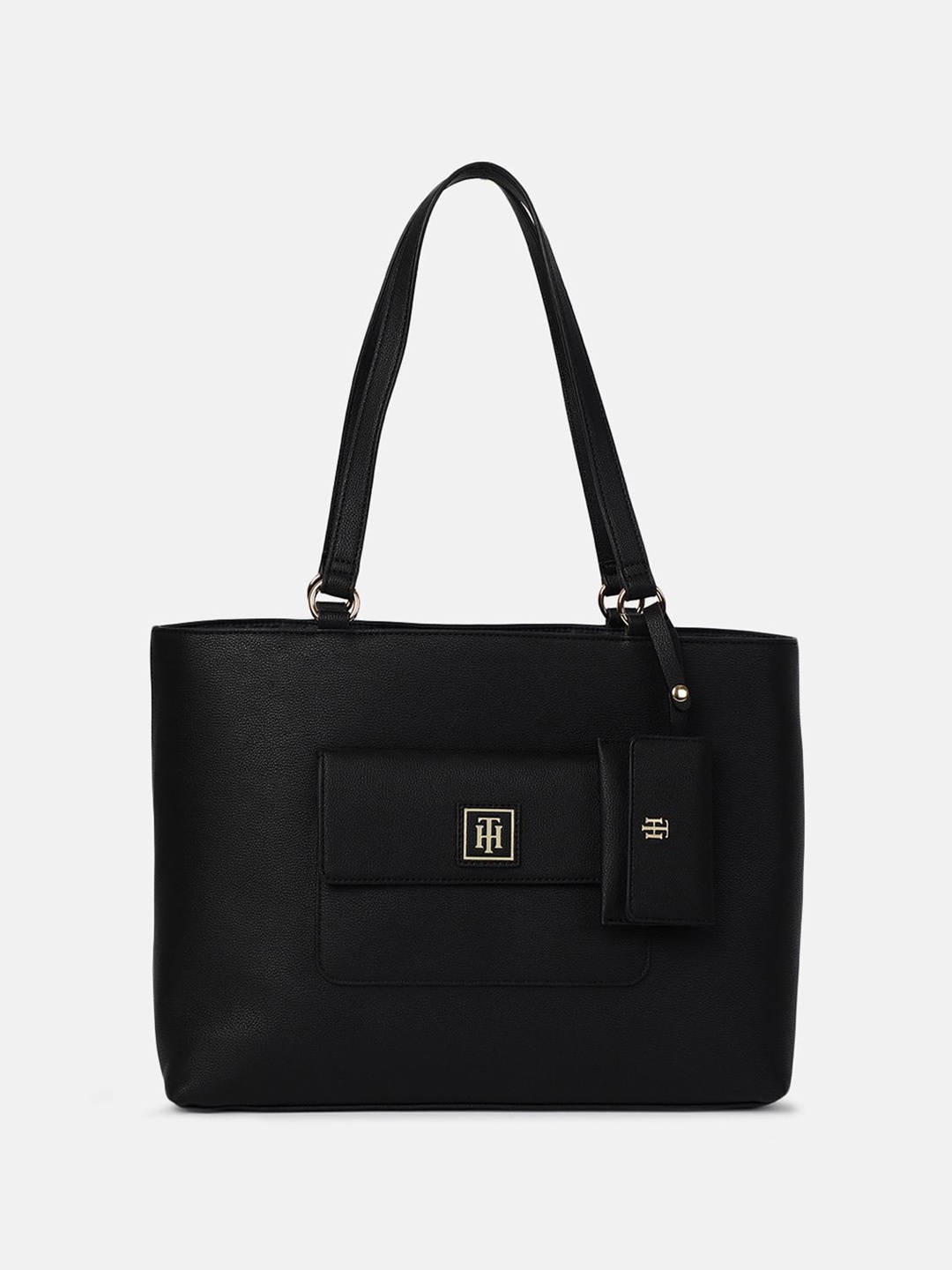 

Tommy Hilfiger Women Solid Oversized Structured Shoulder Bag, Black