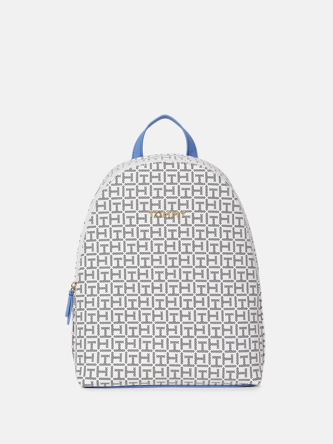 

Tommy Hilfiger Shopper Satchel with Cut Work Handbag, White