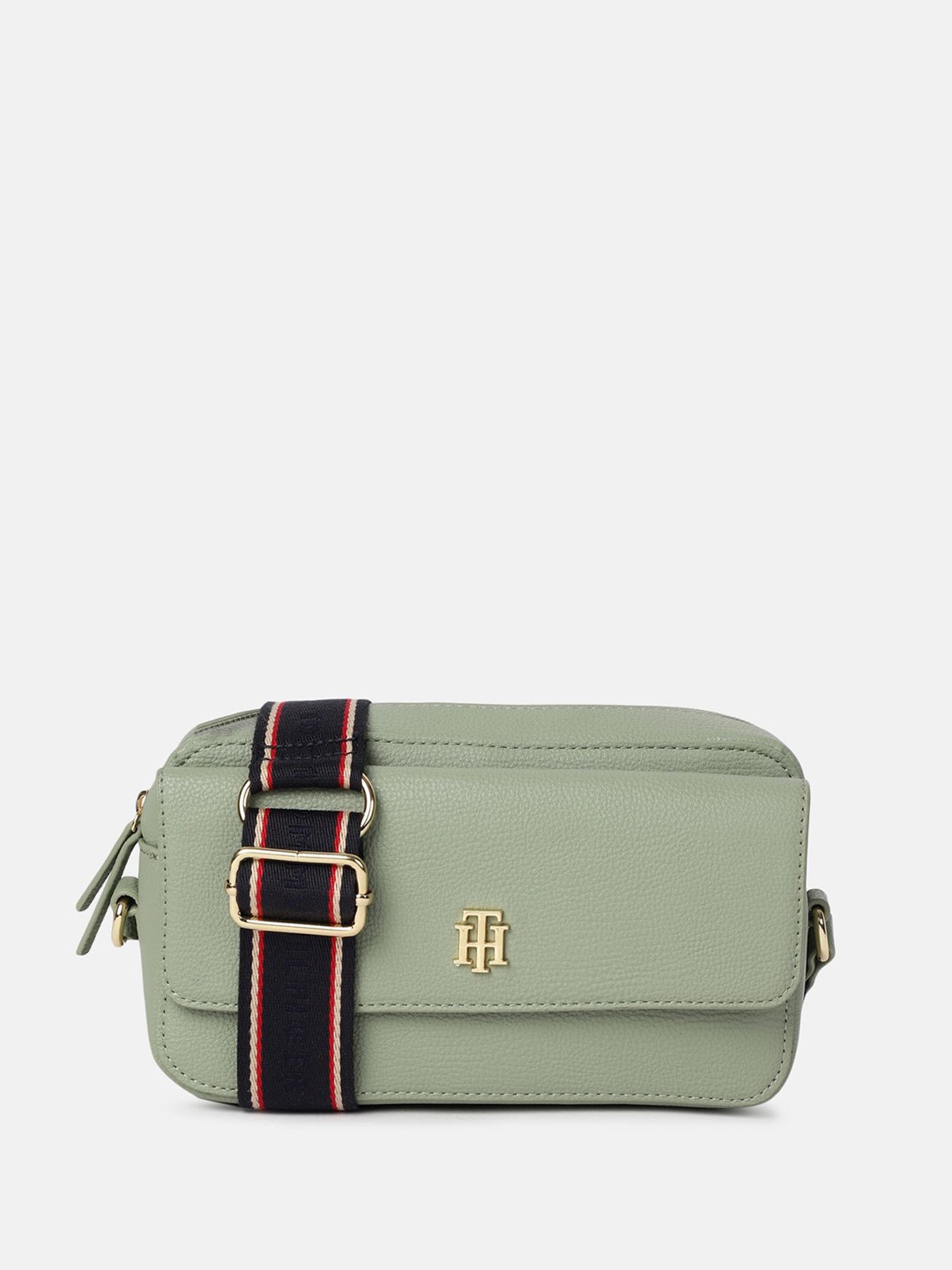 

Tommy Hilfiger Women Solid Structured Handheld Bag, Green