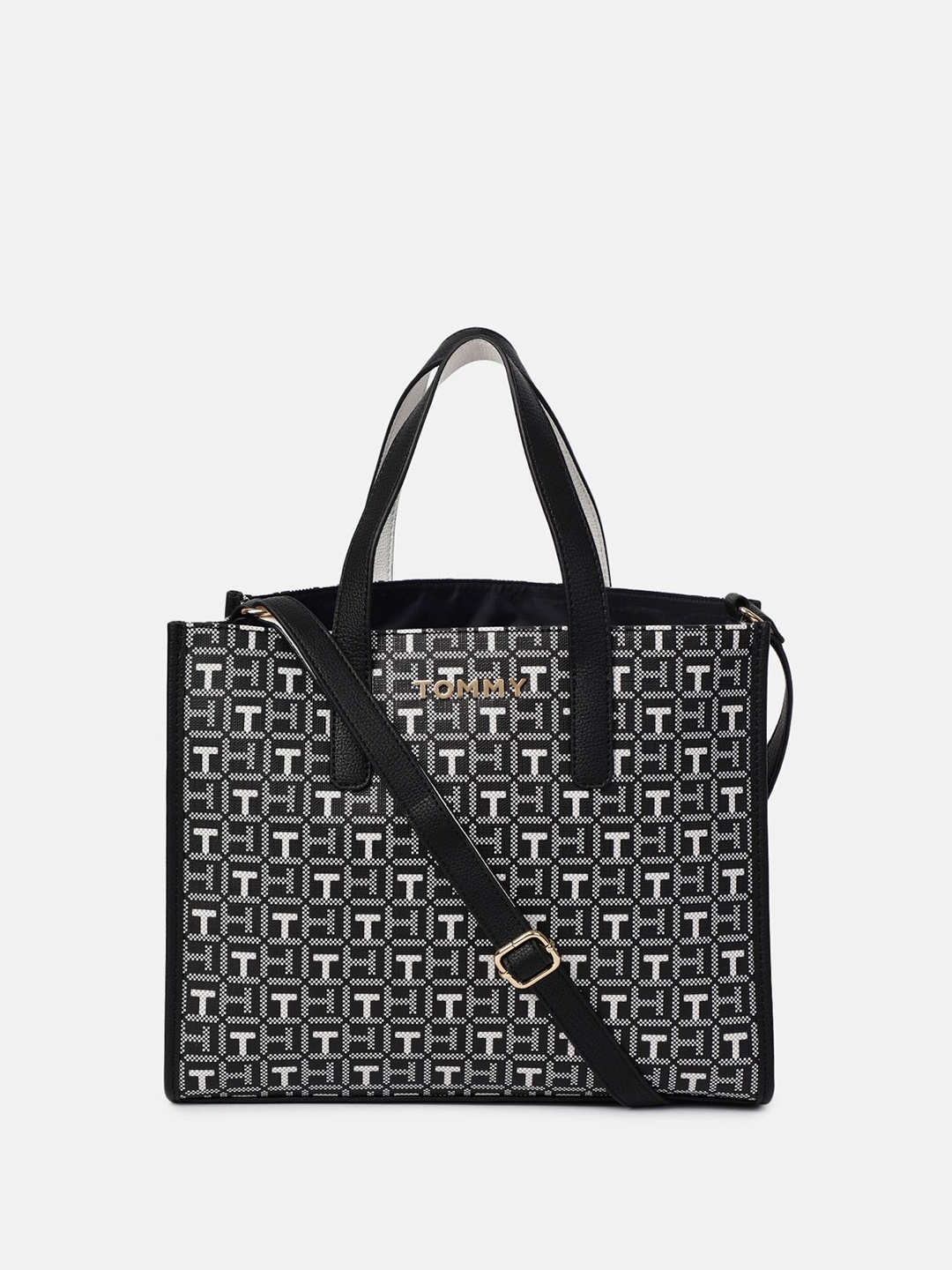

Tommy Hilfiger Animal Embellished Oversized Swagger Sling Bag, Black