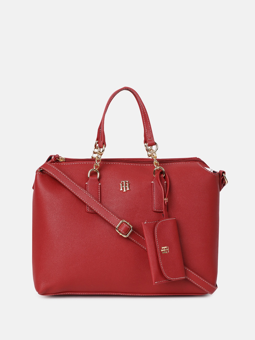 

Tommy Hilfiger Bowling Handheld Bag with Tasselled Handbag, Red