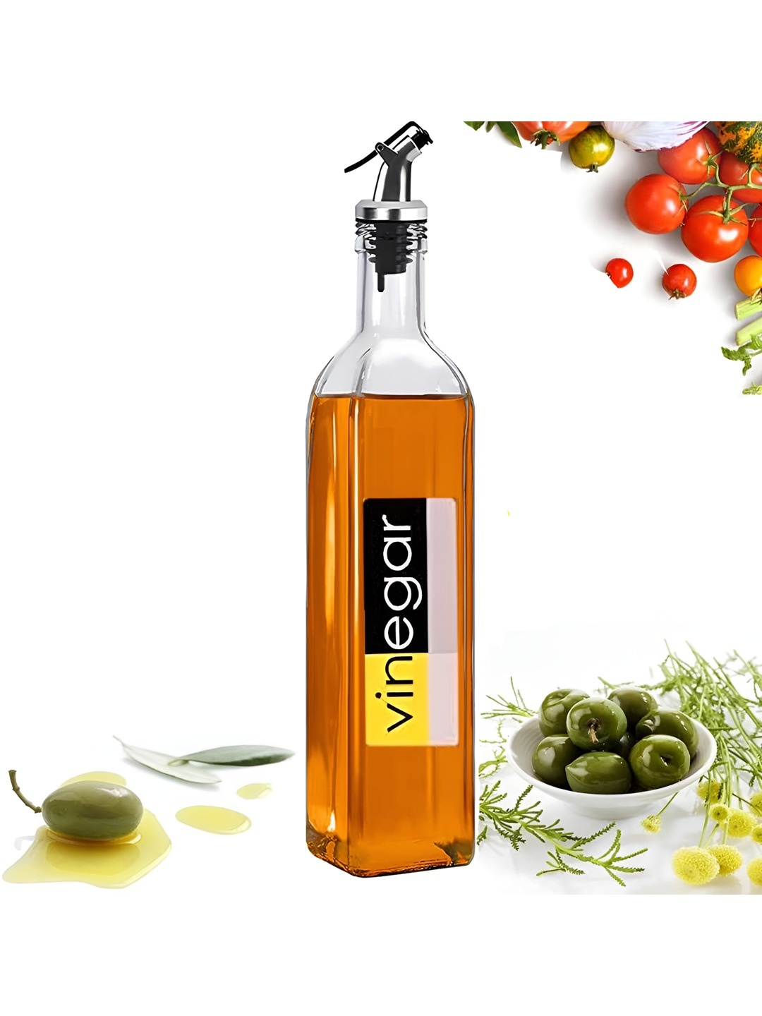 

P-Plus International Transparent Glass Dishwasher Safe Oil Dispenser 500 ml