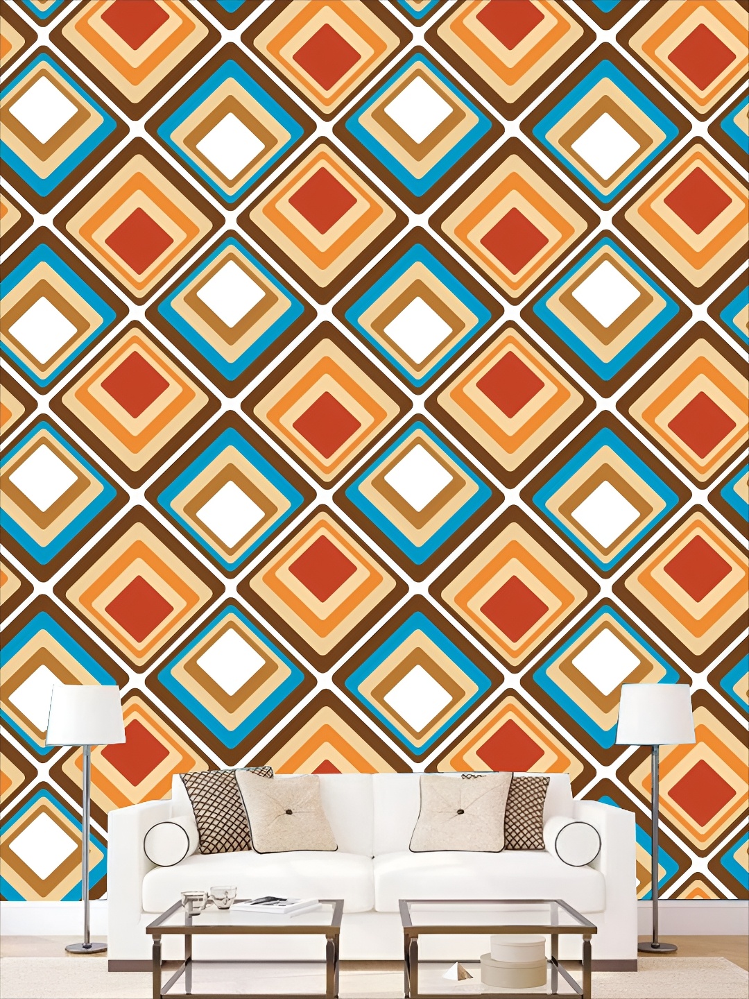 

KSHIRSA Beige & Brown Printed Self-Adhesive 3D Wallpaper