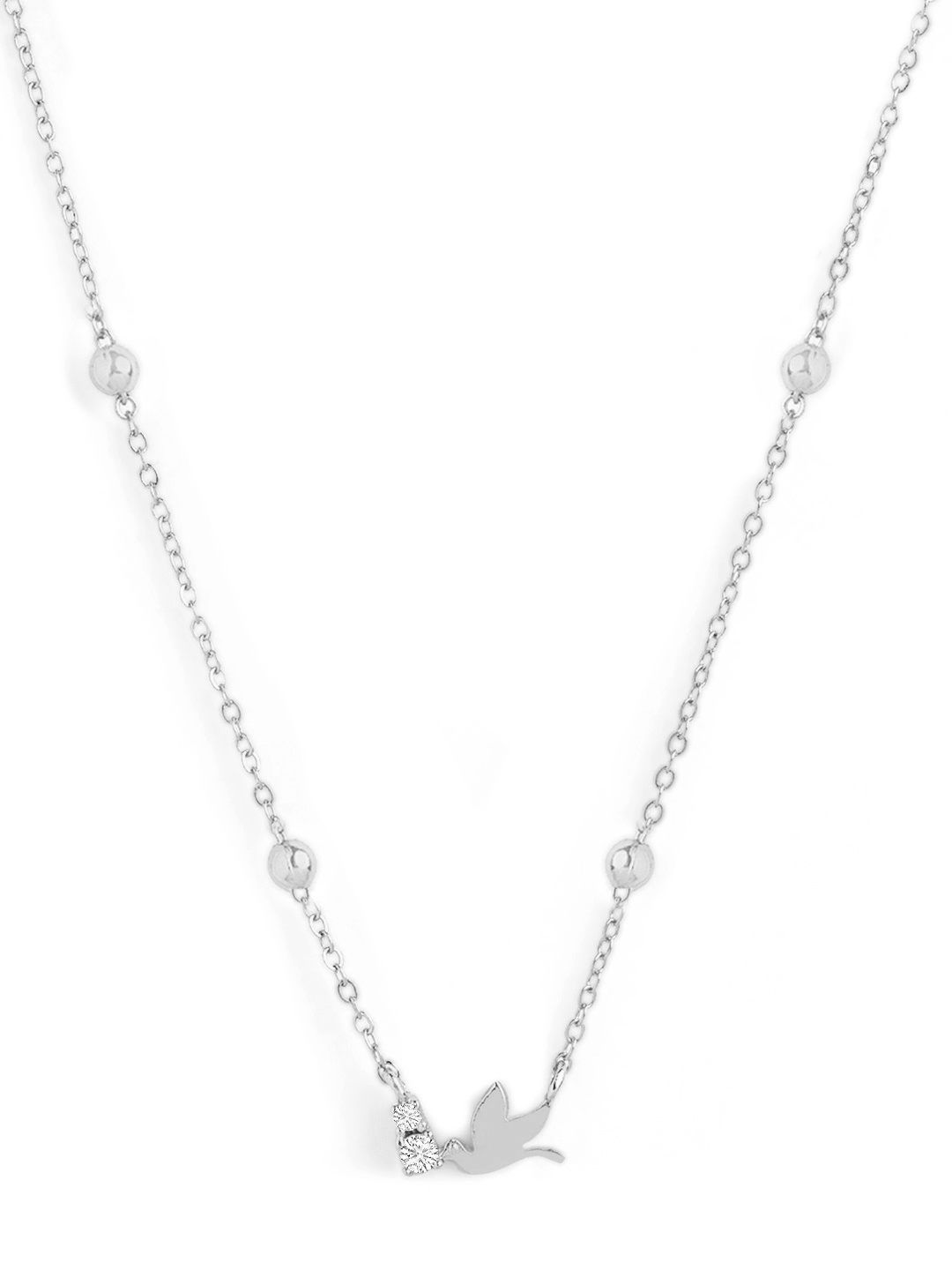 

MINUTIAE Brass Silver-Plated Handcrafted Necklace