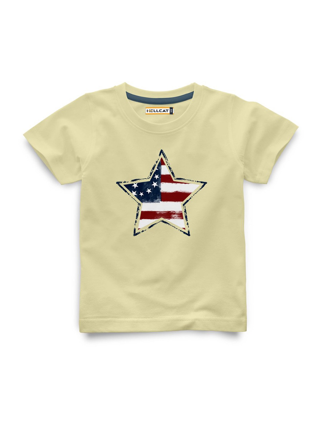 

HELLCAT Girls Printed Applique T-shirt, Mustard