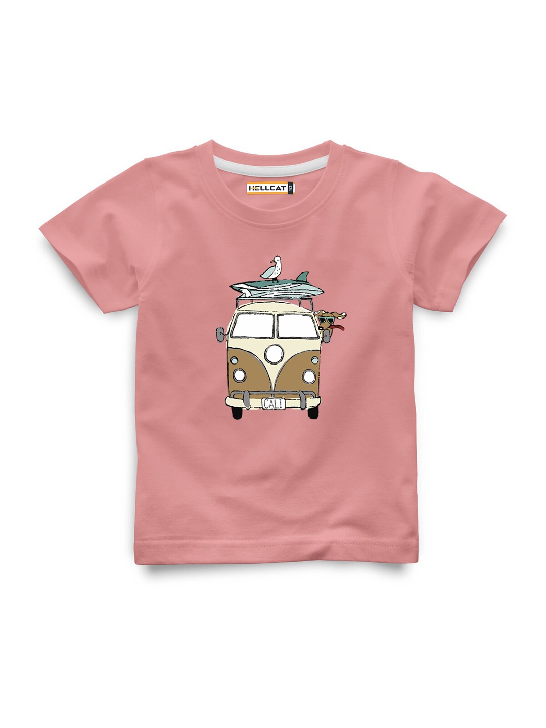 

HELLCAT Girls Printed Applique T-shirt, Pink