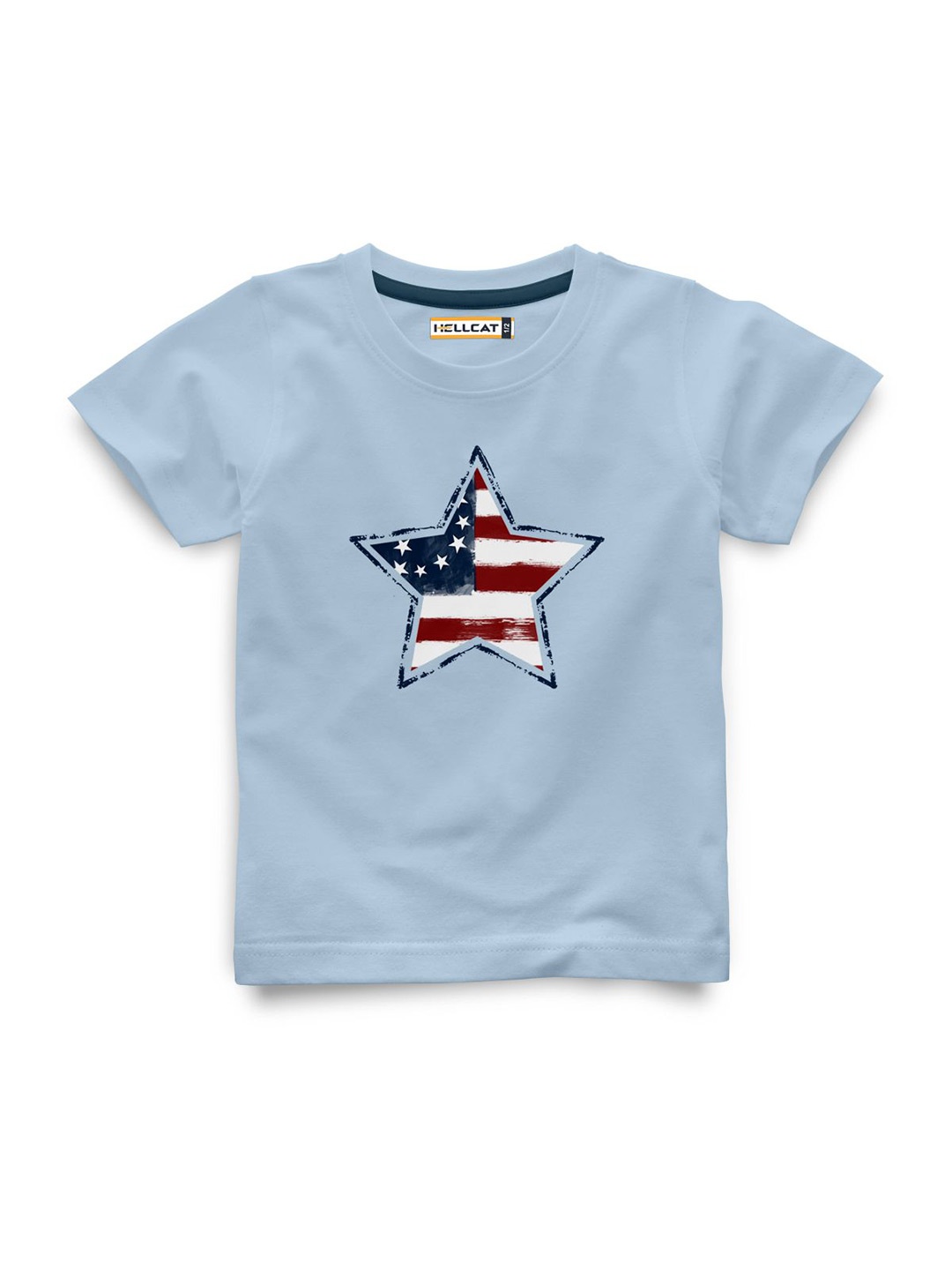 

HELLCAT Girls Printed Pockets T-shirt, Blue