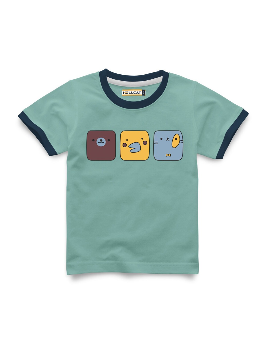 

HELLCAT Girls Applique T-shirt, Sea green