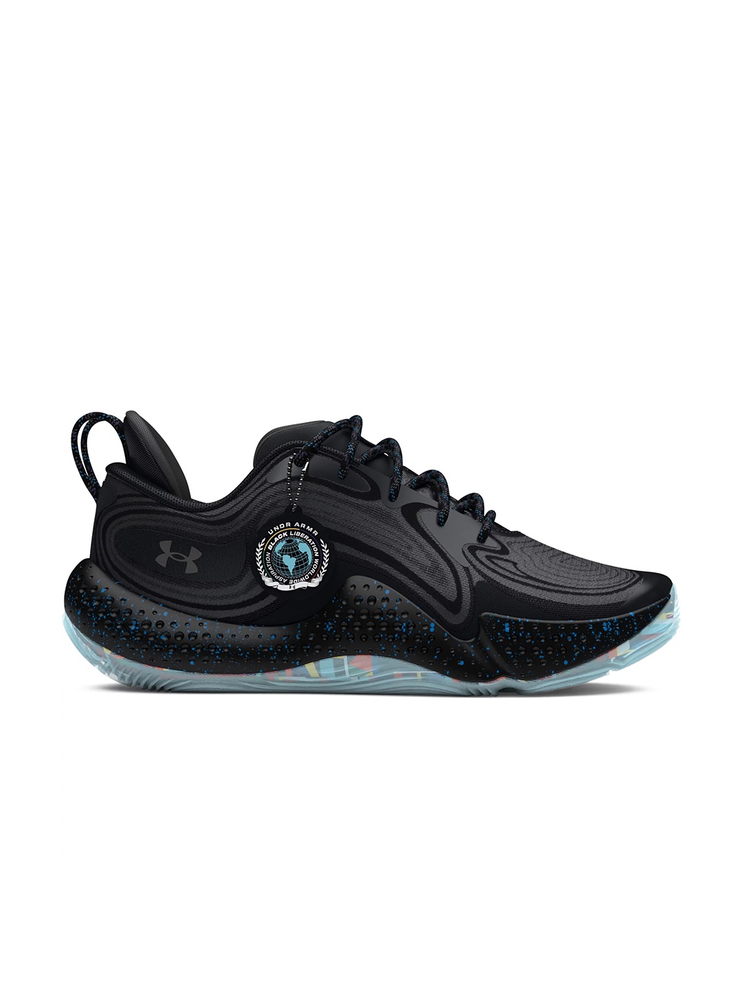 

UNDER ARMOUR Men Woven Design Spawn 6 BHM Basketball Shoes, Black