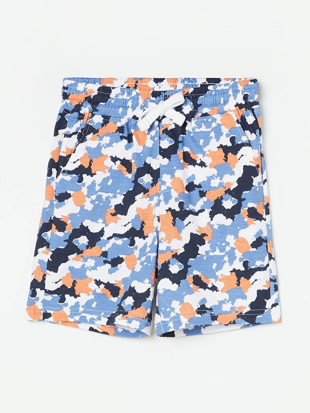 

Fame Forever by Lifestyle Boys Floral Printed Mid-Rise Pure Cotton Shorts, Blue