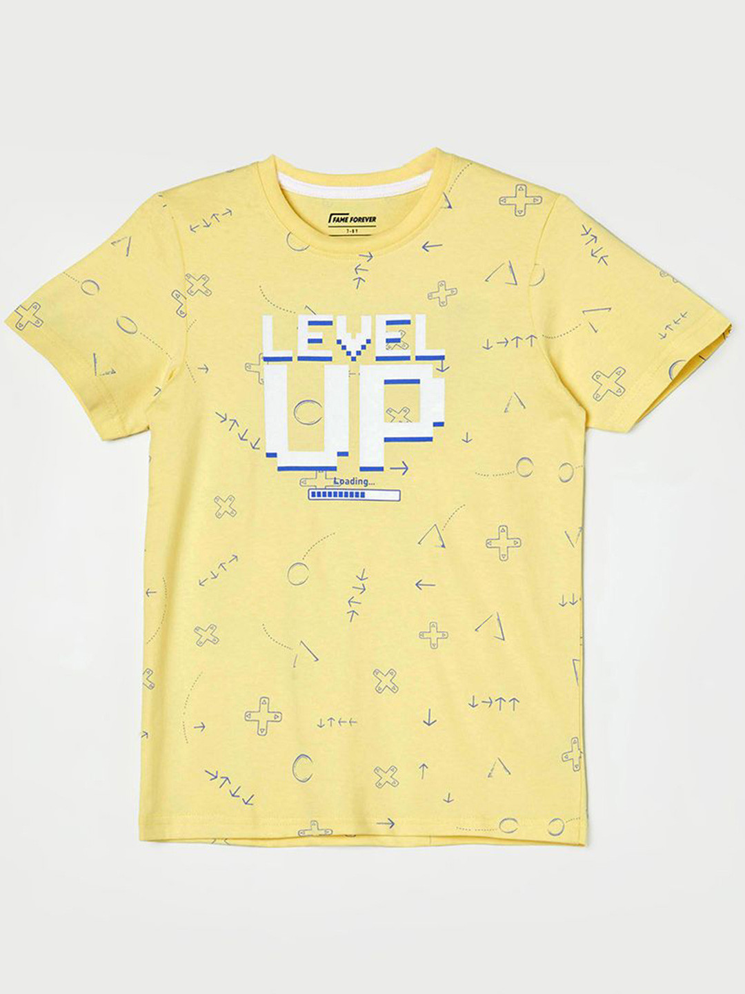 

Fame Forever by Lifestyle Boys Printed Pockets T-shirt, Yellow
