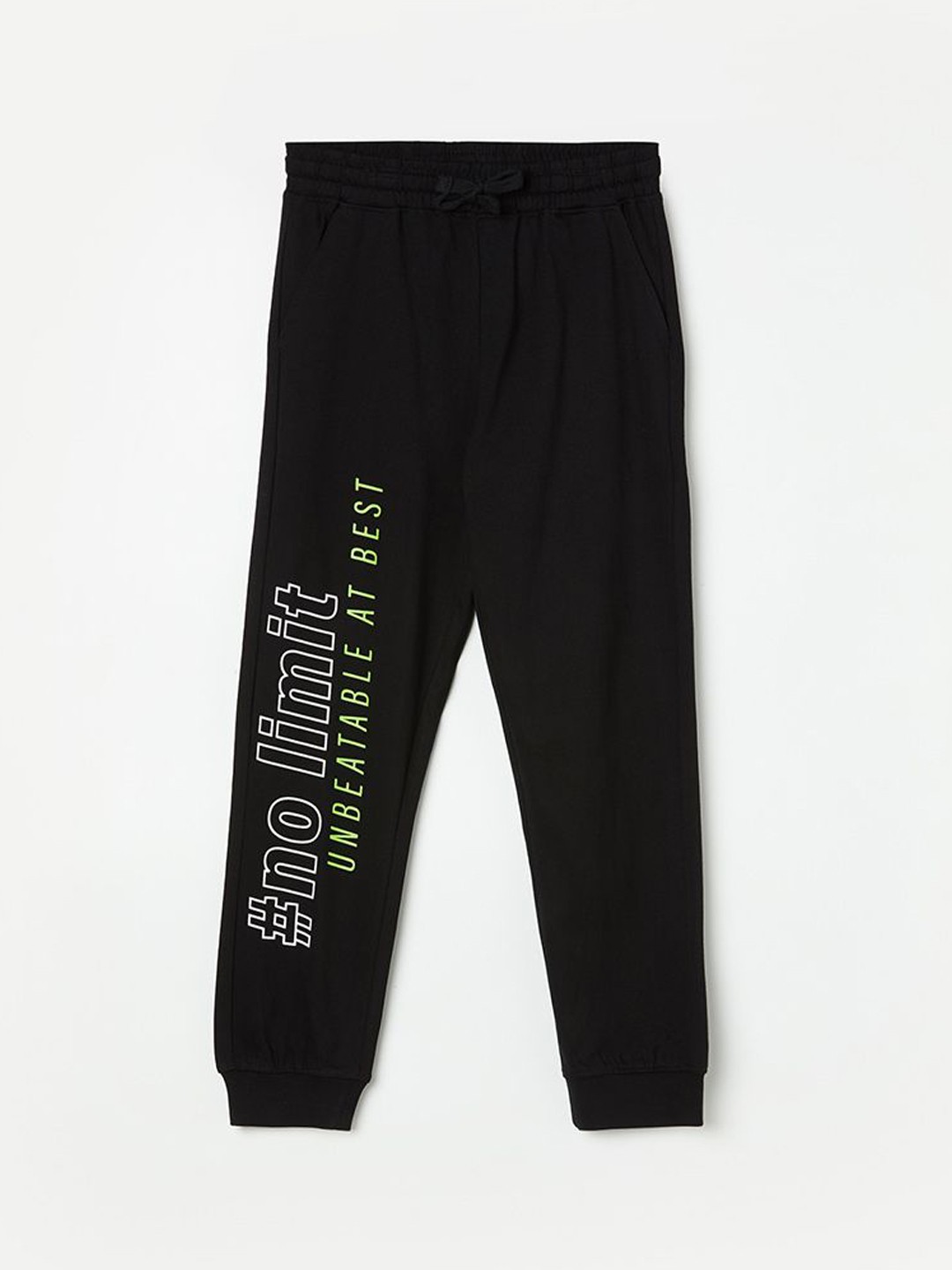 

Fame Forever by Lifestyle Boys Printed Pure Cotton Joggers, Black