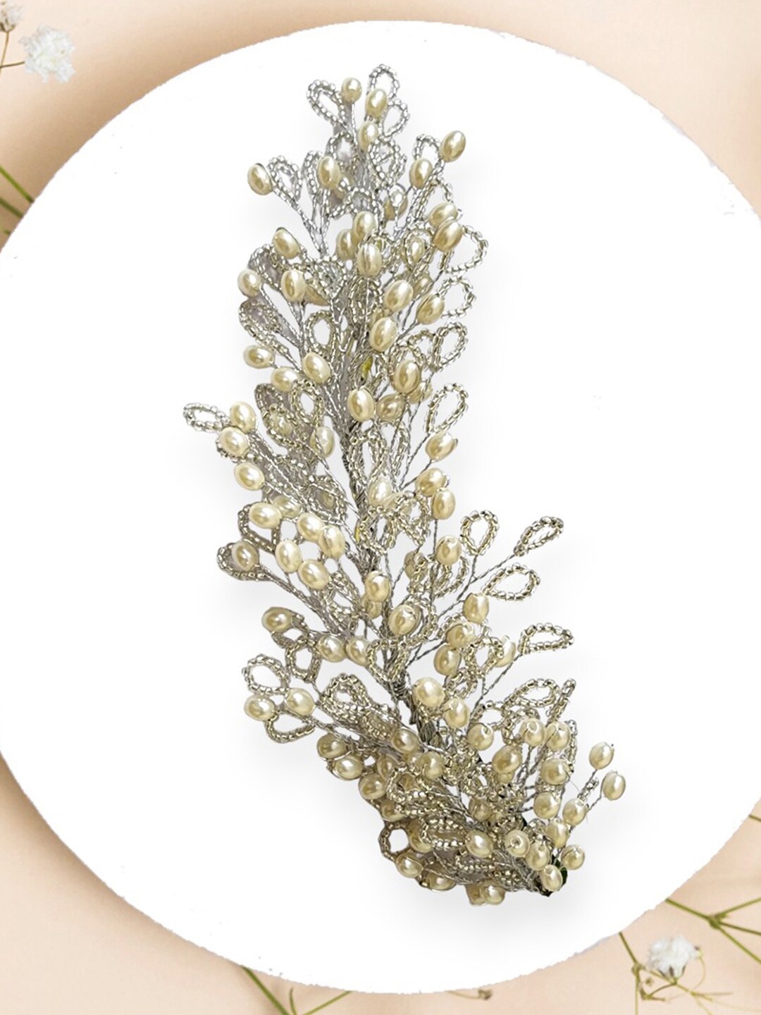 

Hair Flare Women Embellished Hair Accessory, Silver