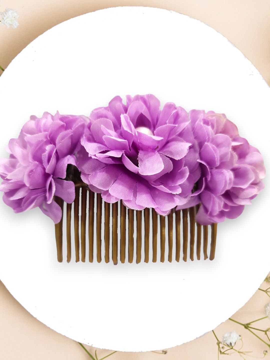 

Hair Flare Women Embellished Comb Pin, Purple