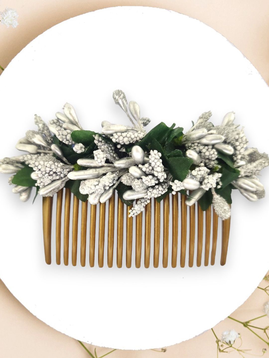 

Hair Flare Women Embellished Hair Accessory Set of, Silver