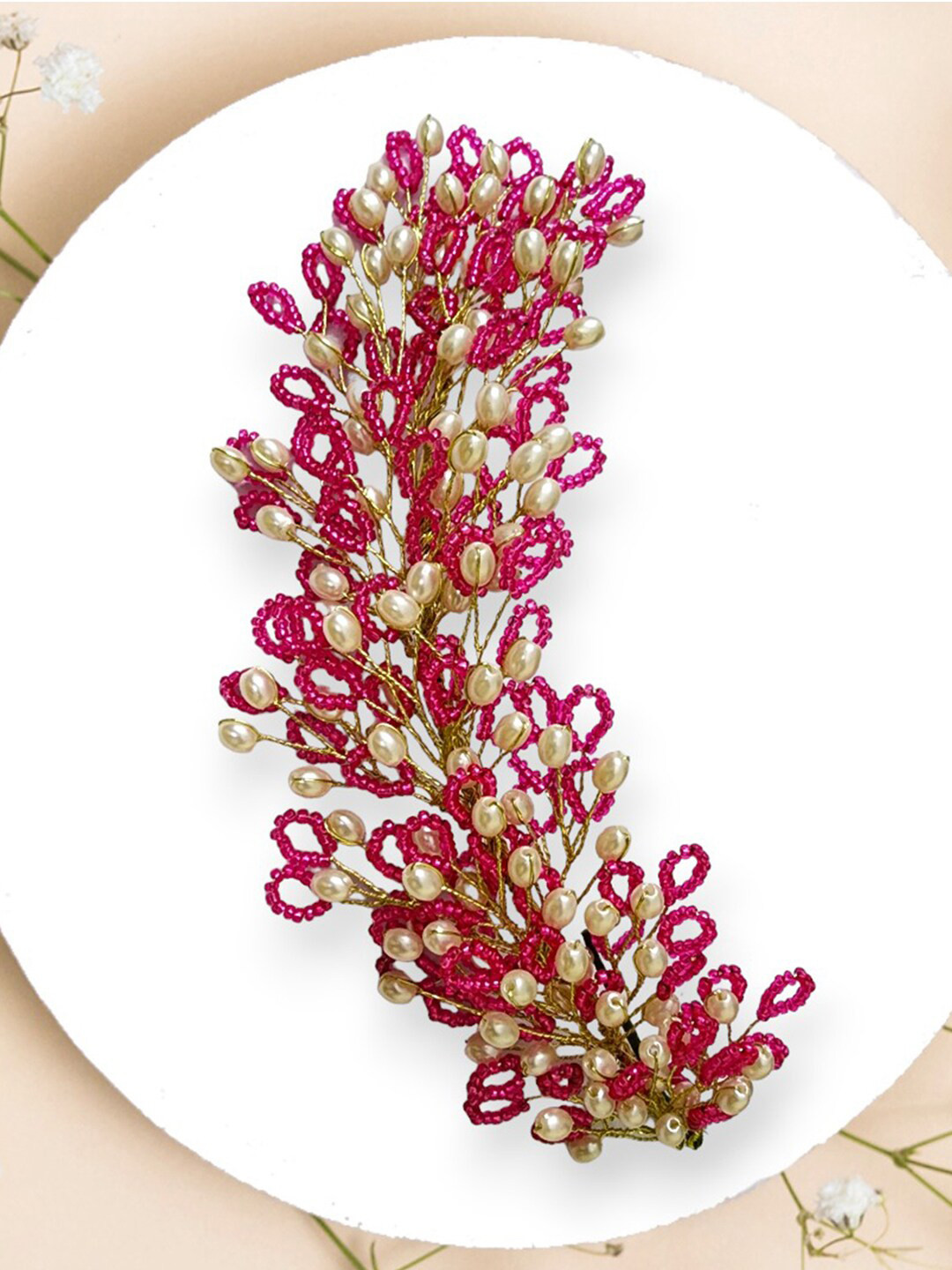 

Hair Flare Women Embellished Hair Accessory Set, Pink